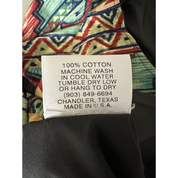 Faz N Denz Womens Southwestern Vest Skirt Set‎ Large Made in USA Cotton Aztec - Picture 5 of 14